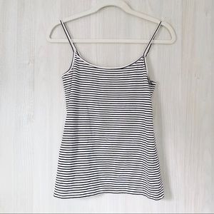 LOFT Black & White Striped Cami/Tank Top